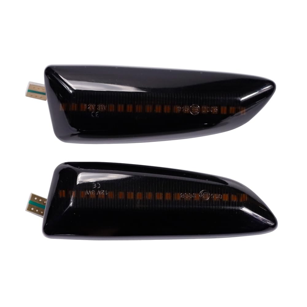 LED Dynamic Side Indicator Compatible With Opel Vauxhall Astra J Astra J K Zafira C Insignia B Grandland X, Sequential LED Turn Signal Light Side Marker Blinker, Smoked Lens Error Free Side