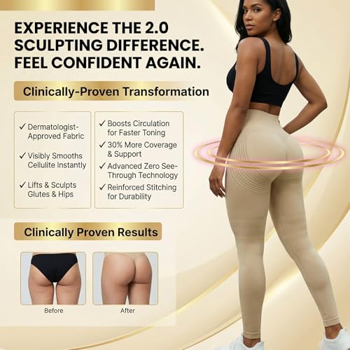 Leggings anticelulíticos de cintura alta y compresión mallas sin costuras 3