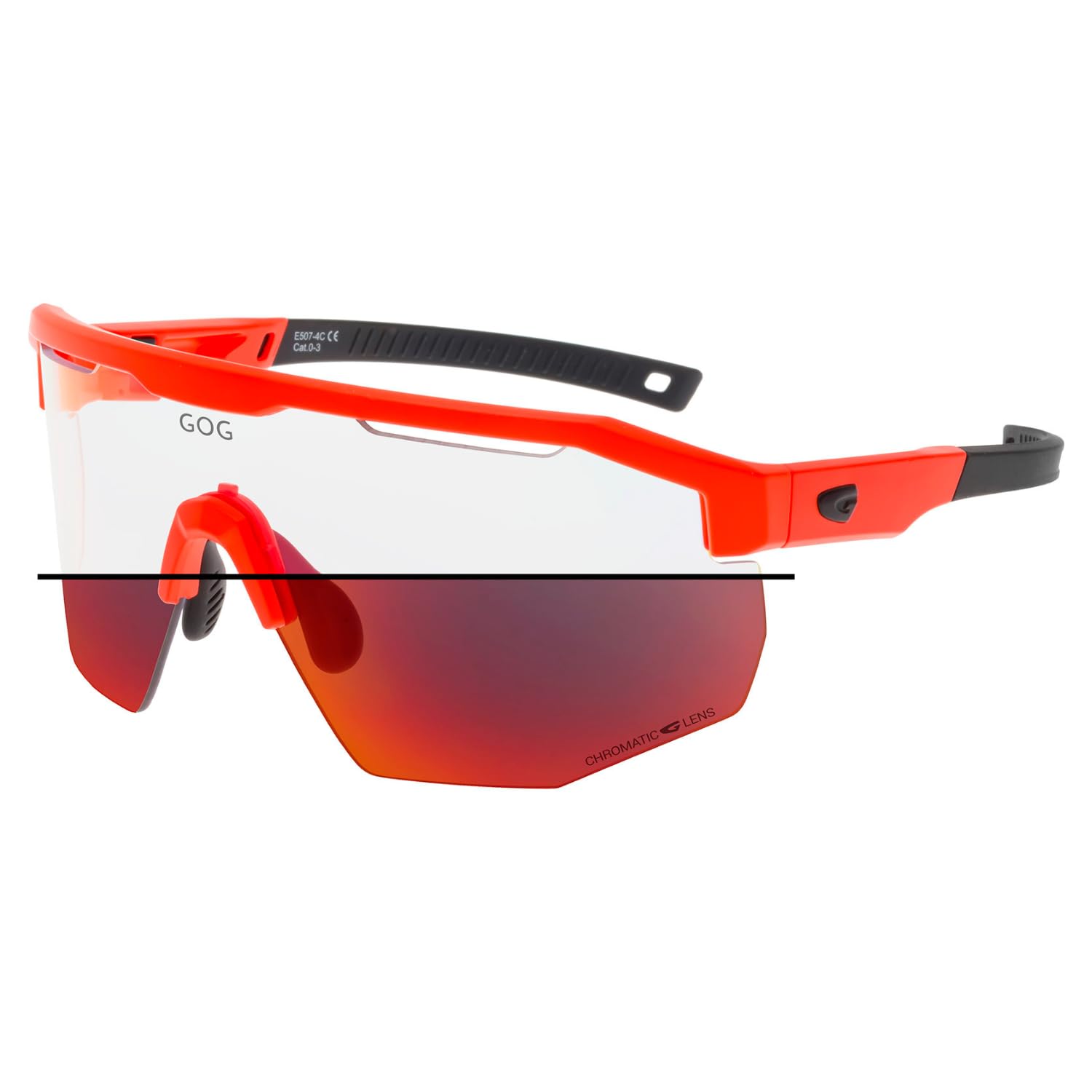 GOG - Okulary rowerowe unisex fotochromowe z lustrzanymi szkłami