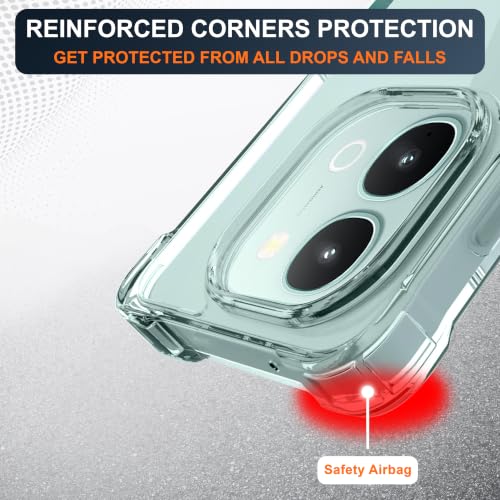Image of CEDO Cover for IQOO Z11x / Vivo T5x / Vivo Y51 Pro (5G) | Camera Protection Shockproof Bumper-Edge | 360 Degree Protection Acrylic Crystal Clear TPU+PC | Transparent Back Case Backcover (Transparent)