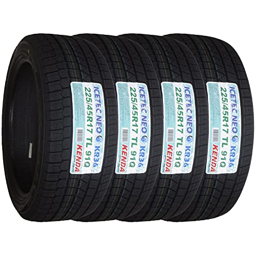 K-2200スタッドレス屋225/45R17アルミ付き4本（7.5J 112 5穴 +55)⑨　　　本州送料込み