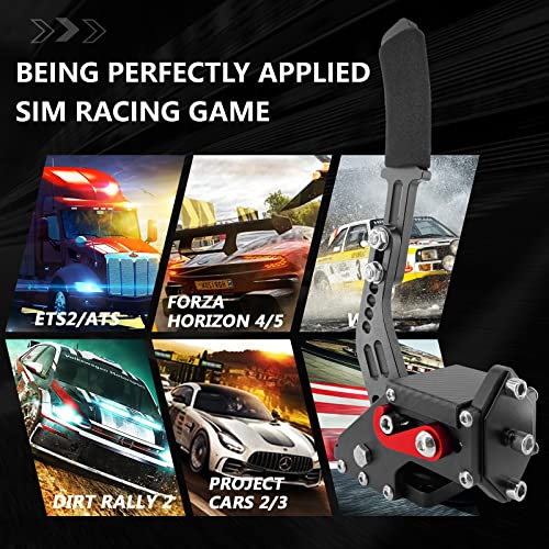 Gioco freno a mano, USB Game freno a mano per giochi Sim Racing, PC, Windows, G25/G27/G29/T500/PC compatibile, FANATECOSW Racing Simulator (nero) - Controller - Immagine 3