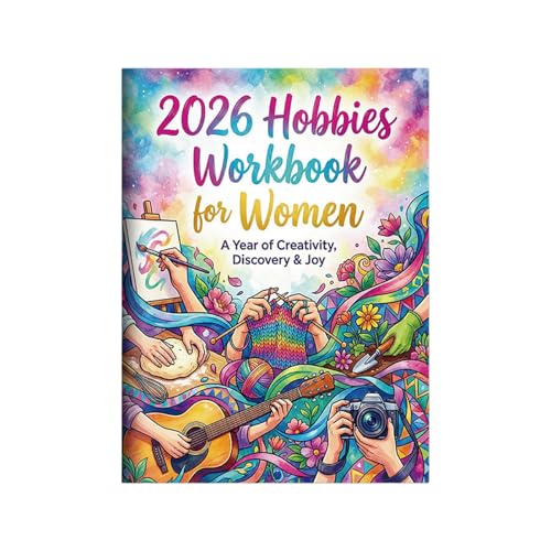 Agenda 2026 mujer organizada con cuaderno de trabajo y rastreador de objetivos de pasatiempos