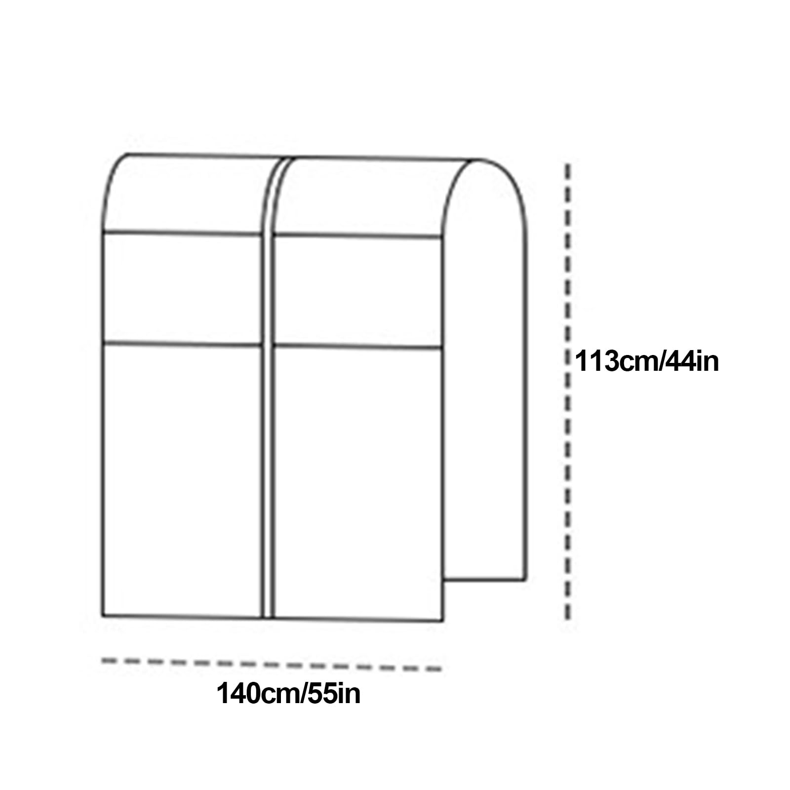 Fundas Ropa Transpirable de Satén con Cremallera Ventana Transparente | Bolsas Ropa con Apertura Central Lavable Ideal para Guardar Chaquetas Vestidos Cortavientos(White,140*113cm/55*44in)