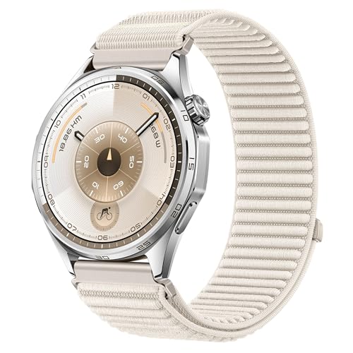 Image of XMUXI One Click 22mm Watch Band Compatible with Huawei Watch GT7 GT6 /GT5 /GT4 /GT3 /GT2 46mm Strap Quick Release 22mm for Forerunner 265 /255 /Venu 4 45mm /Venu 3 /Venu 2 /Vivoactive 4,Bip 6 Nylon Bands