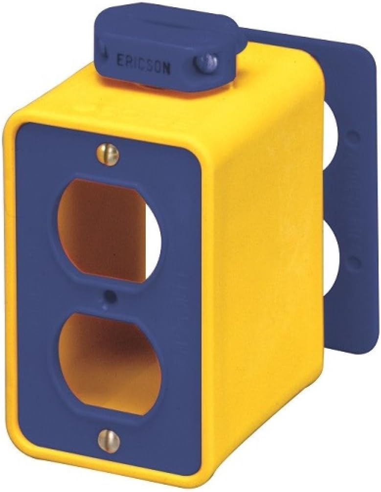 ERICSON 6000 Portable Yllw 2-Gang Outlet Box,Standar