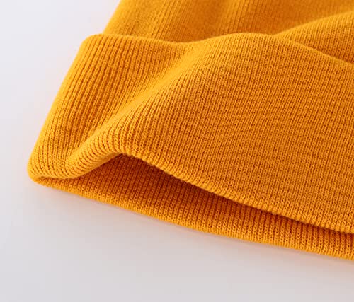 Image of Home Prefer Mens Winter Hats Acrylic Knit Cuff Beanie Cap Warm Womens Beanie Hat