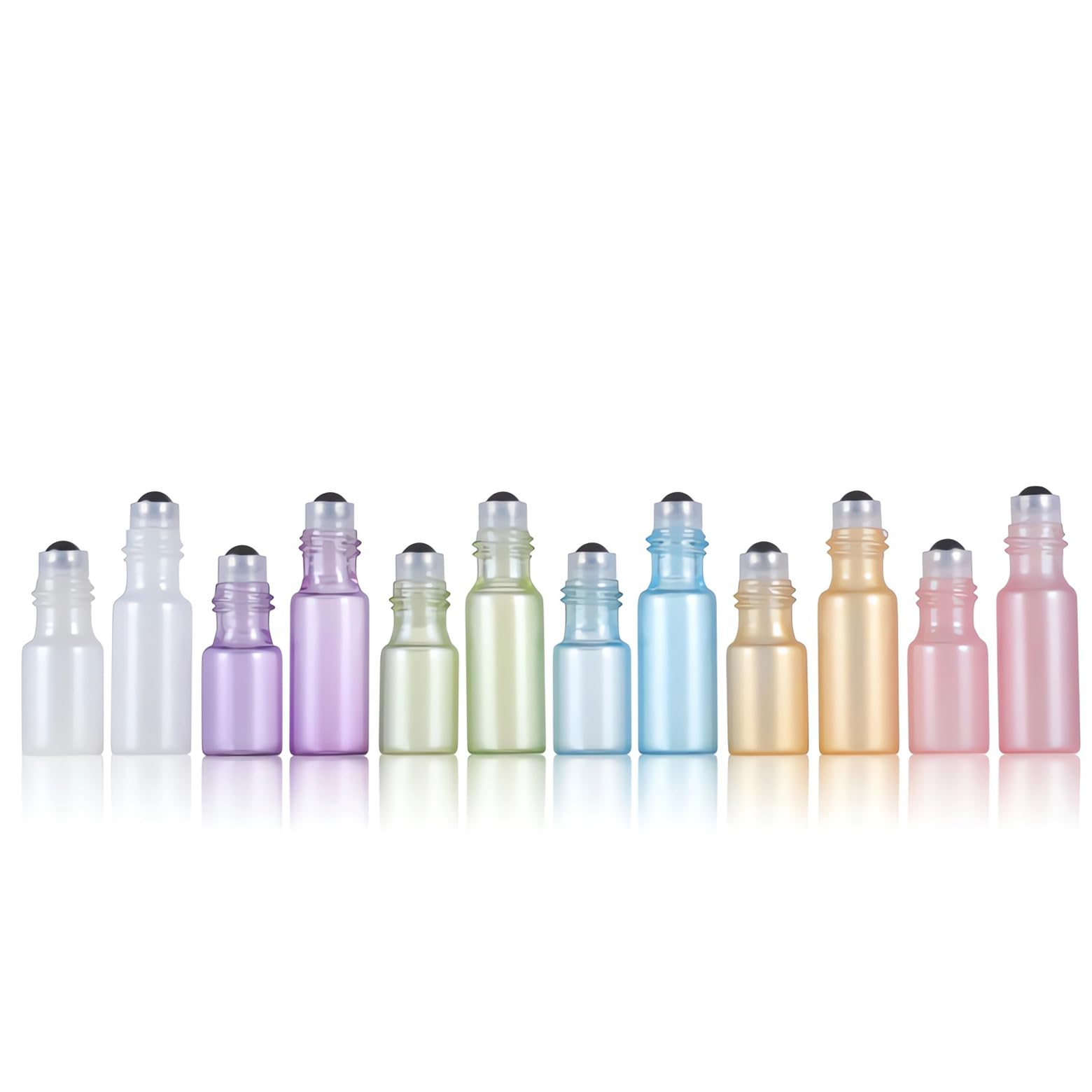 48 pièces 5ml Bianco Flacons Roll-on en Verre Flacon Roller Rechargeable avec Couvercle, pour le parfum Parfums Huiles essentielles