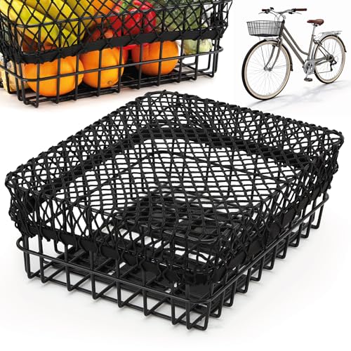 VELORO Gepäcknetz für Fahrrad - Stabil & Flexibel - Netz für Fahrradkorb hinten - Passend für Gepäckträger & Motorrad - Fahrradkorbnetz/Spannnetz Klein - Sicherheit & Ordnung unterwegs
