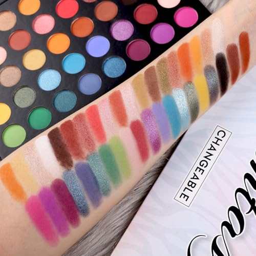 UCANBE Highly Pigmented Eye Makeup Palette, Matte Shimmer Metallic Eyeshadow Pallet Long Lasting Blendable Natural Colors Make Up Eye Shadows Cosmetics Gift Kit