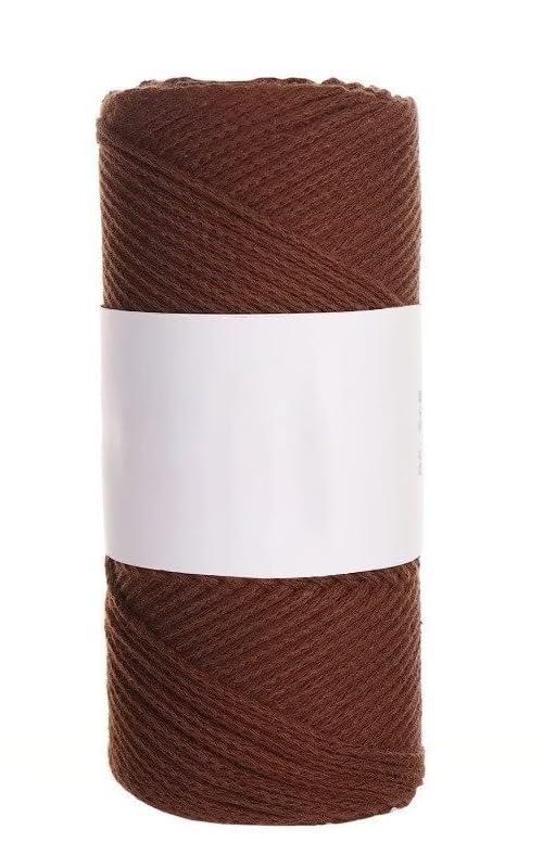 Fil tubulaire en coton mélangé 2mm pour macramé et tricot | Lot de 5 rouleaux de 150g
