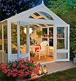 Outdoor Waterproof Veranda sunroom Glass House Sunroom with Tempered Glass for Garden (5 Meter by 5 Meter)