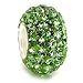 925 Sterling Silver "Light Green Crystals" Charm Bead