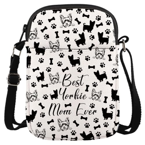 GJTIM Yorkie Mom Gift Yorkie Dog Gift Best Yorkie Mom Ever Yorkshire Terrier Gift Makeup Bag Dog Owner Gift (Yorkie Mom CR)