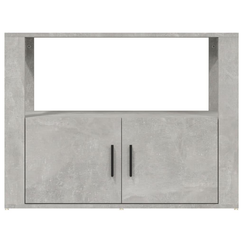 vidaXL Buffet Armoire de Rangement Organisateur de Maison Meuble de Rangement Armoire de Salon Gris Béton 80x30x60 cm Bois d'Ingénierie
