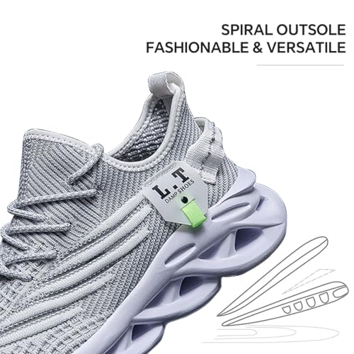 Image of Mens Running Shoes Gym Slip on Sneakers Non Slip Walking Tennis Sports Work Athletic Workout Casual Lightweight Breathable Fashion