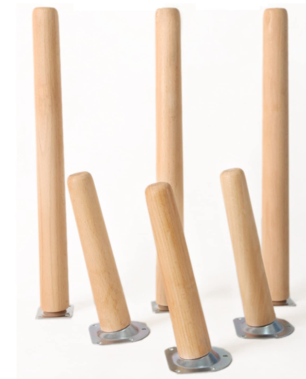 4 Piezas Patas para Muebles Madera Patas de Madera CóNicas Rectas Patas con Repuesto Mesa Patas con Rosca M8(Size:70cm/27.5in)