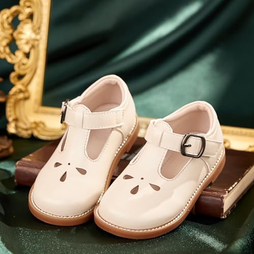 Image of Kiderence Toddler Girl Mary Jane School Uniform Dress Shoes Oxford Flats