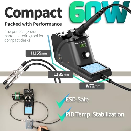 YIHUA 926LED-III 60W Soldeerstation met digitaal display, soldeerboutset met 2 helpende handen, zwart (EU-stekker) - Afbeelding 5