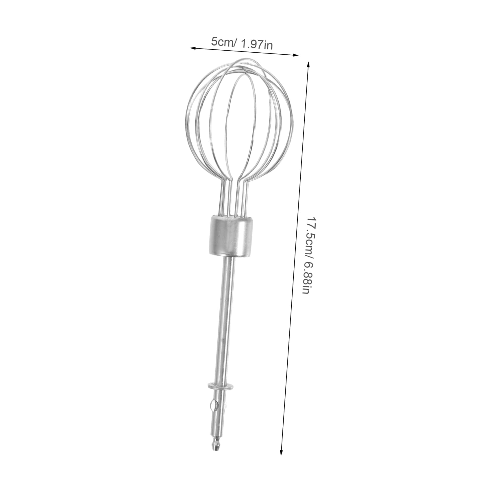 Unomor Manual Egg Beater Accessories 2 Stainless Steel Beating Wands for Hand Mixers for Cream and Egg Whipping Compact Design