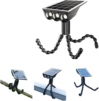 Octopus Solar Light Glass Monocrystalline Silicone Panel Waterproof IP55 Easy Installation Wrap Around Design Two Tone Warm Light + White Light Decorative Light for Garden/Camping Outdoor Energy Saving Lighting