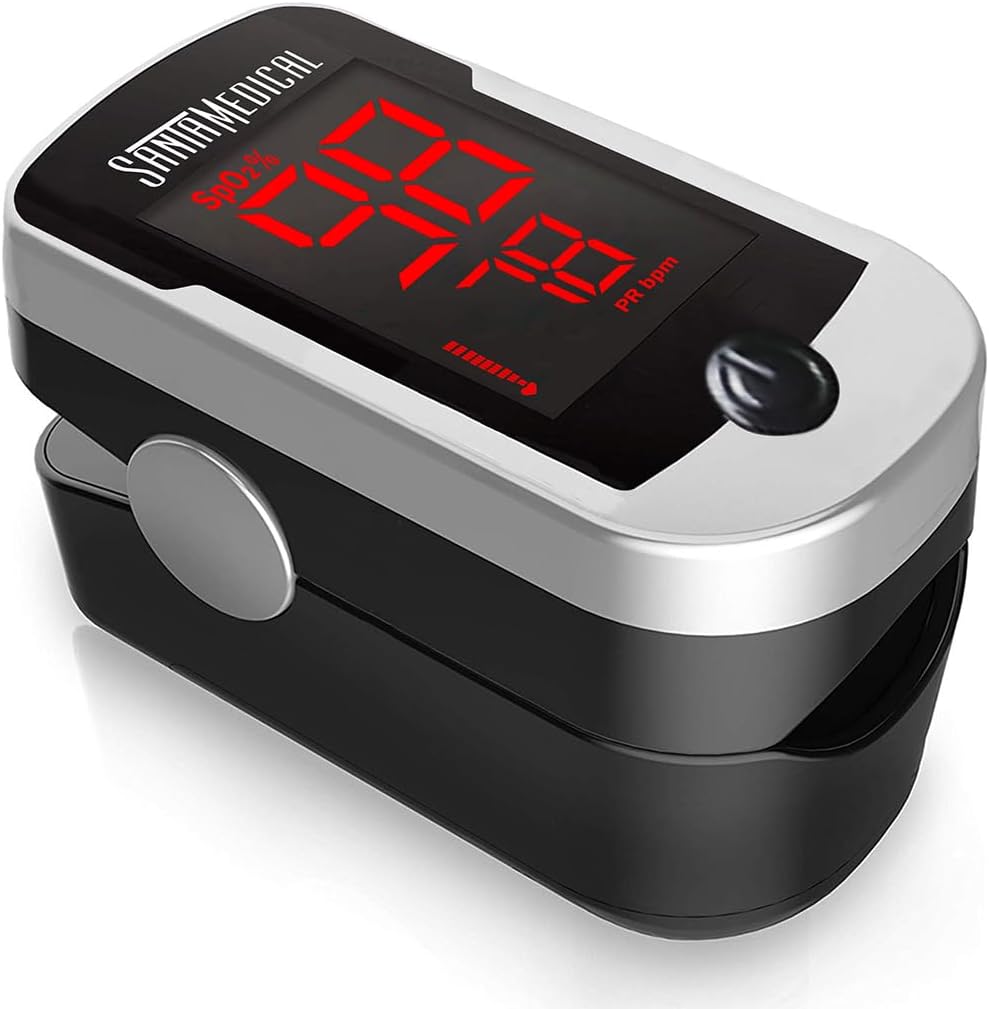 Deluxe SM-110 Finger Pulse Oximeter with Carry Case and Neck/Wrist Cord