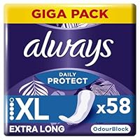 Always Daily Protec Slipeinlagen XL, Große Verpackung - Diskret, Zuverlässig & Bequem