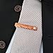 MOZZIN Handmade wooden tie clip with wood inlaid custom initials - Bubinga Tie Clip