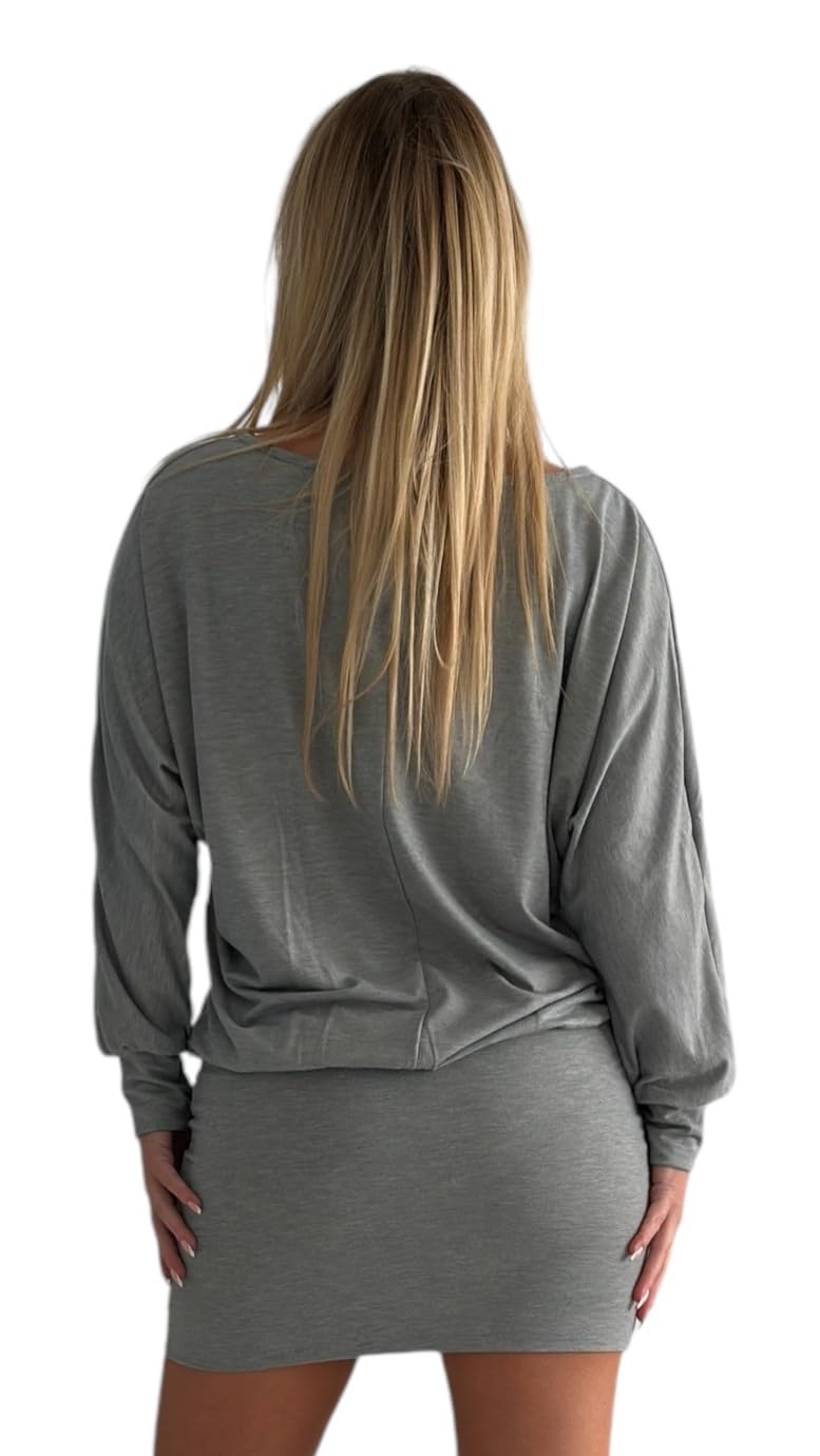 Mississhop Damska minisukienka odświętna błyszcząca sukienka sweter tunika S M L XL XXL