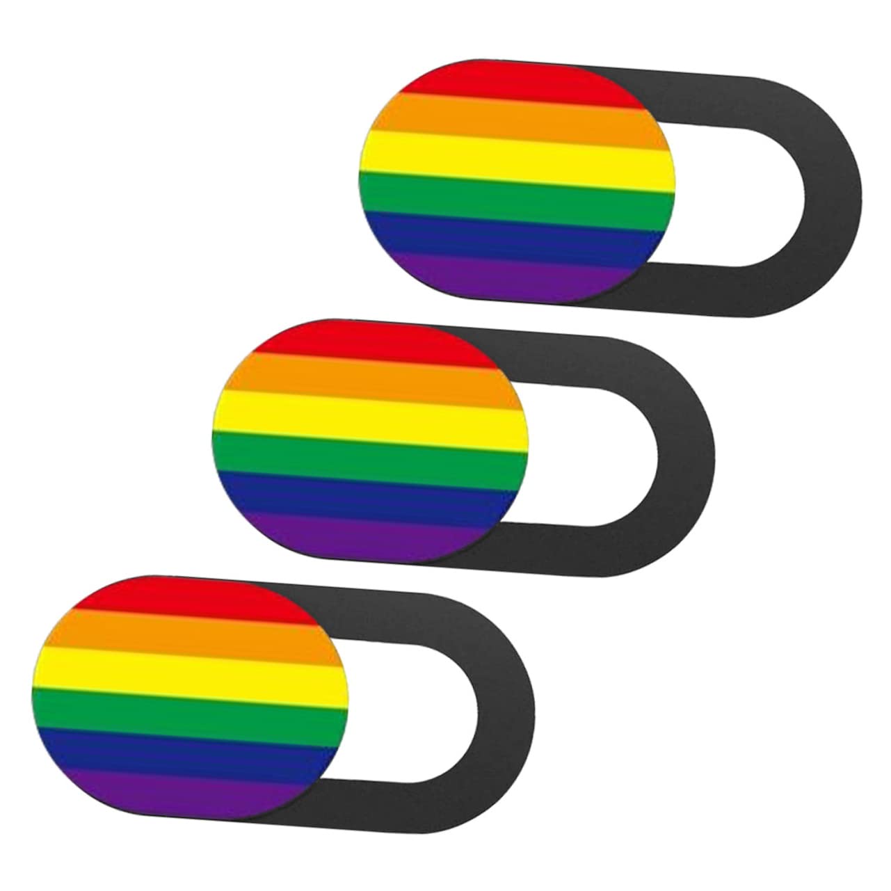 3pcs Rainbow Striped Webcam Cover Slide -Peeping ...