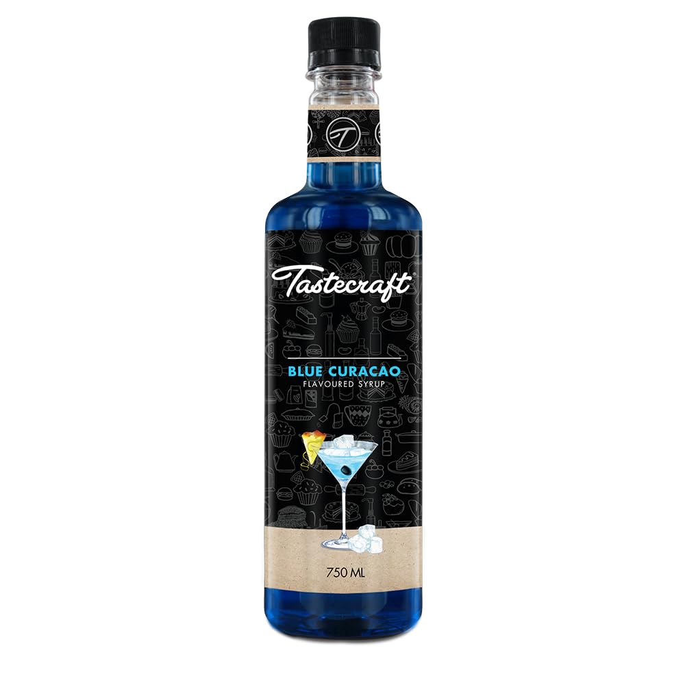 Tastecraft Blue Curacao Flavoured Syrup 750ml [Exotic Ingredients, Naturally Infused, Authentic Taste]-image-8