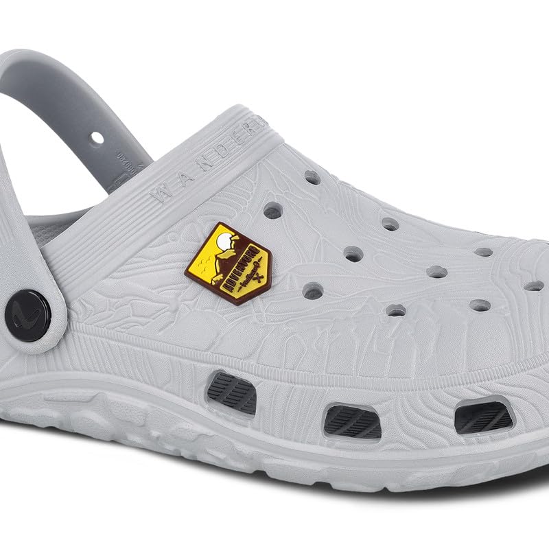 Image of WALKAROO Mens Clogs with Soft Sole, Backstrap, Ventilated and Lightweight - WC8801