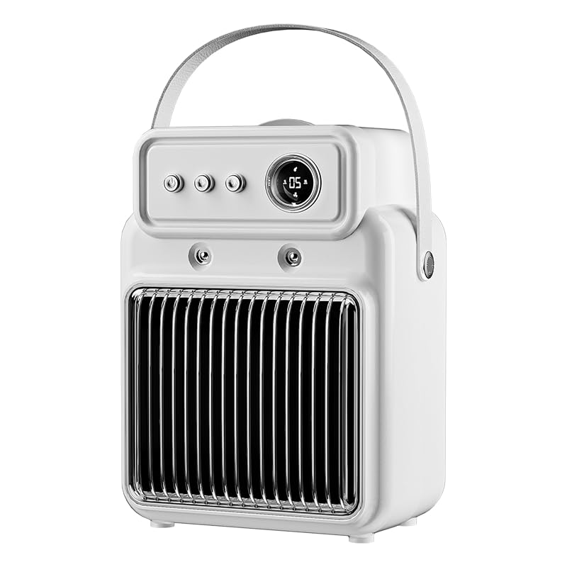 Chauffage d'appoint vertical 3E Carlture 1200W avec humidificateur et ventilation 2 en 1