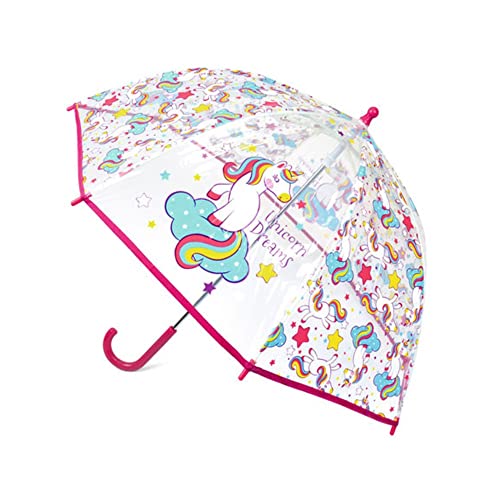 Drizzles Girls Unicorn Dome Umbrella
