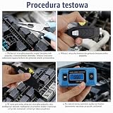 BTFO Tester Bezpieczników Samochodowych, Precyzyjny Tester Usterek Obwodów Samochodowych 20A 48V 2 w 1 Śledzenia Obwodów i Lokalizowania Zwarć Wyświetlaczem LED i Reflektorem