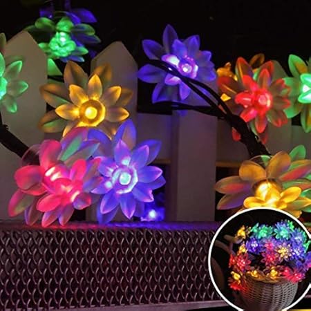 Lexton Decorative 5 Meter 50 LED Solar Copper Light for Home Decor(Multicolour)