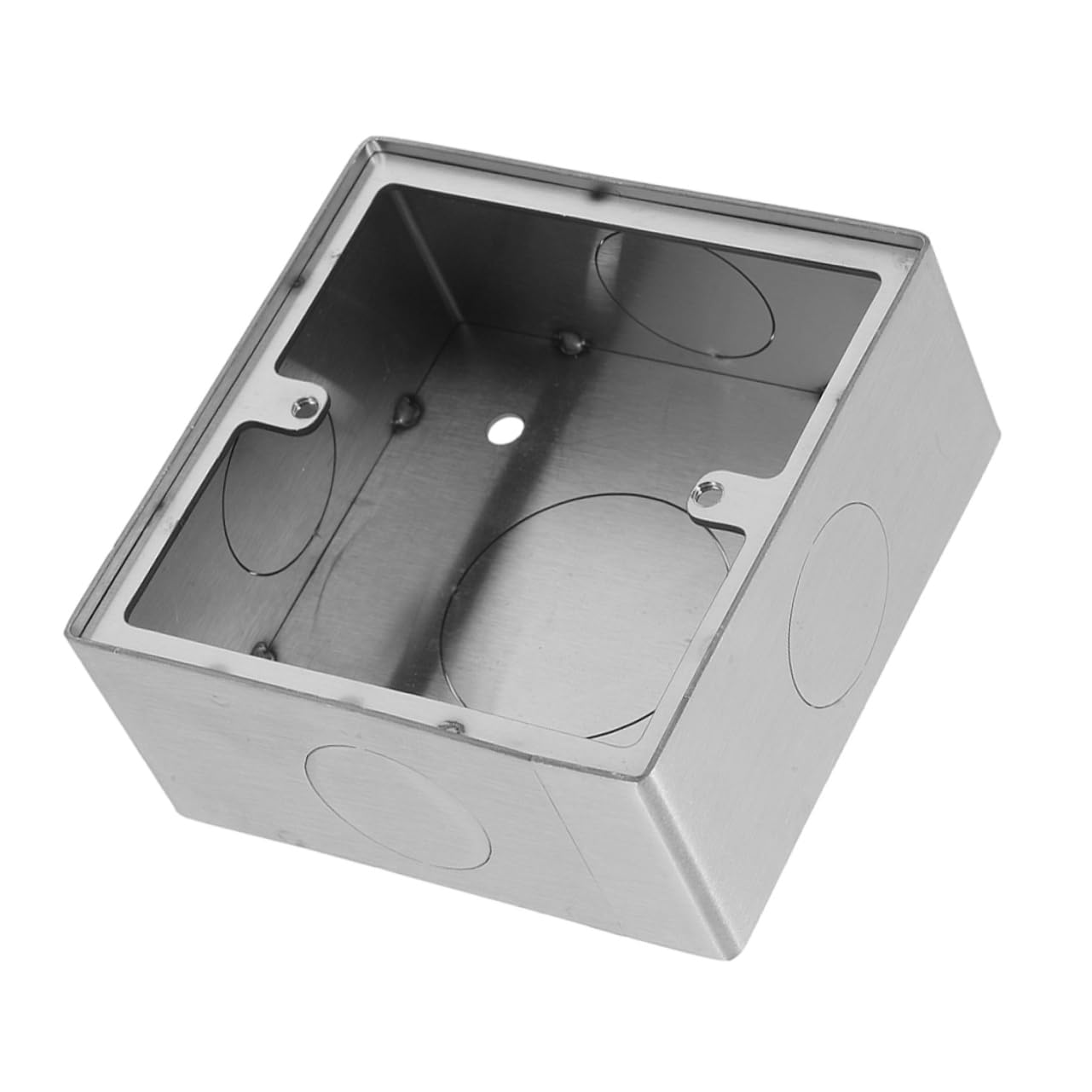 OSALADI Stainless Steel Surface Mount Box Metal Electrical Outlet Box Extender for Home Office Wall Socket Cover