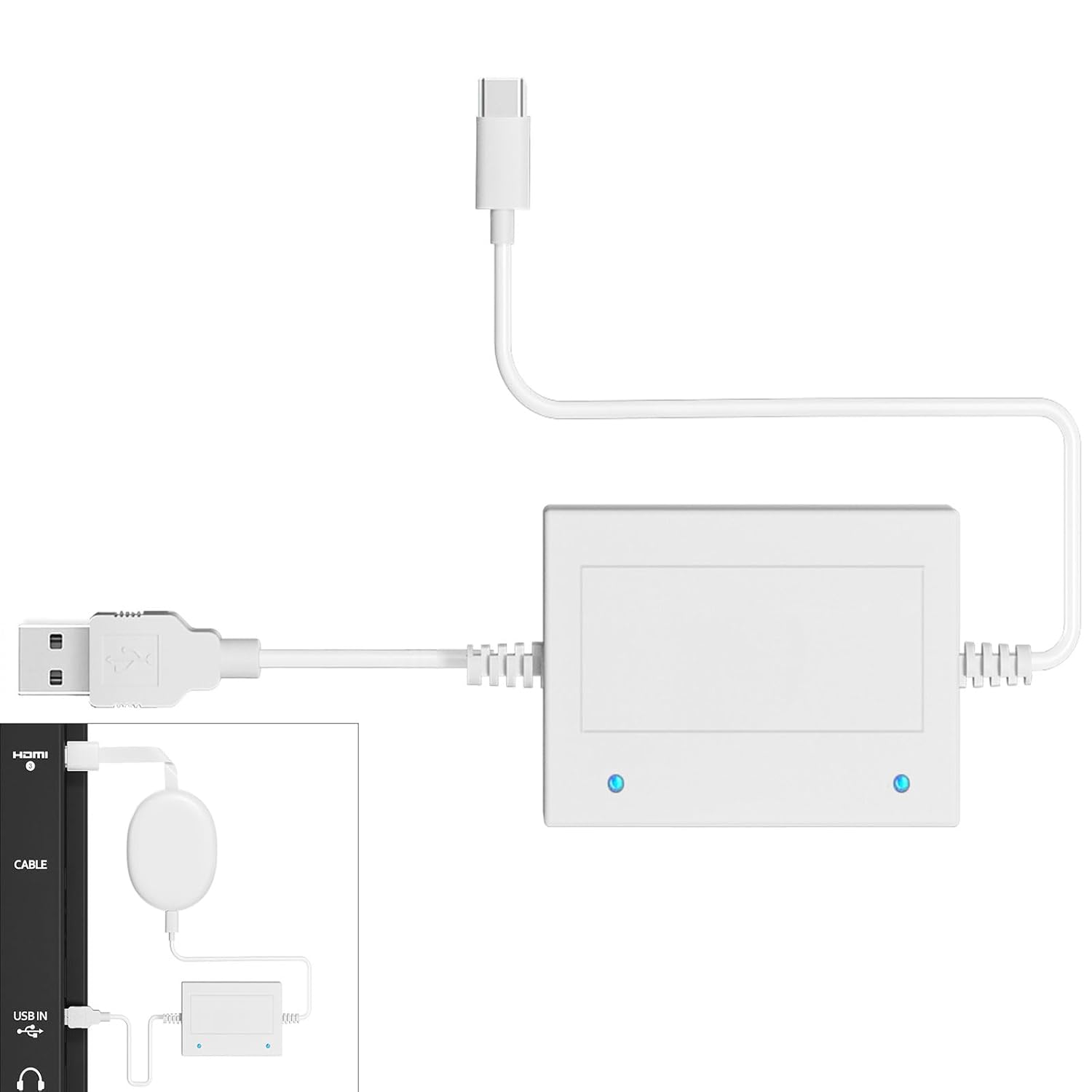 USB Cable for TV Stick Compatible with Fire TV Stick 4K Max, Chromecast, Powers Streaming Video Player and Other Micro/USB C TV Sticks (Eliminates Messy Wiring and The Need for AC Adapter) White USB Cable for TV Stick Compatible with Fire TV Stick 4K Max, Chromecast, Powers Streaming Video Player and Other Micro/USB C TV Sticks (Eliminates Messy Wiring and The Need for AC Adapter) White