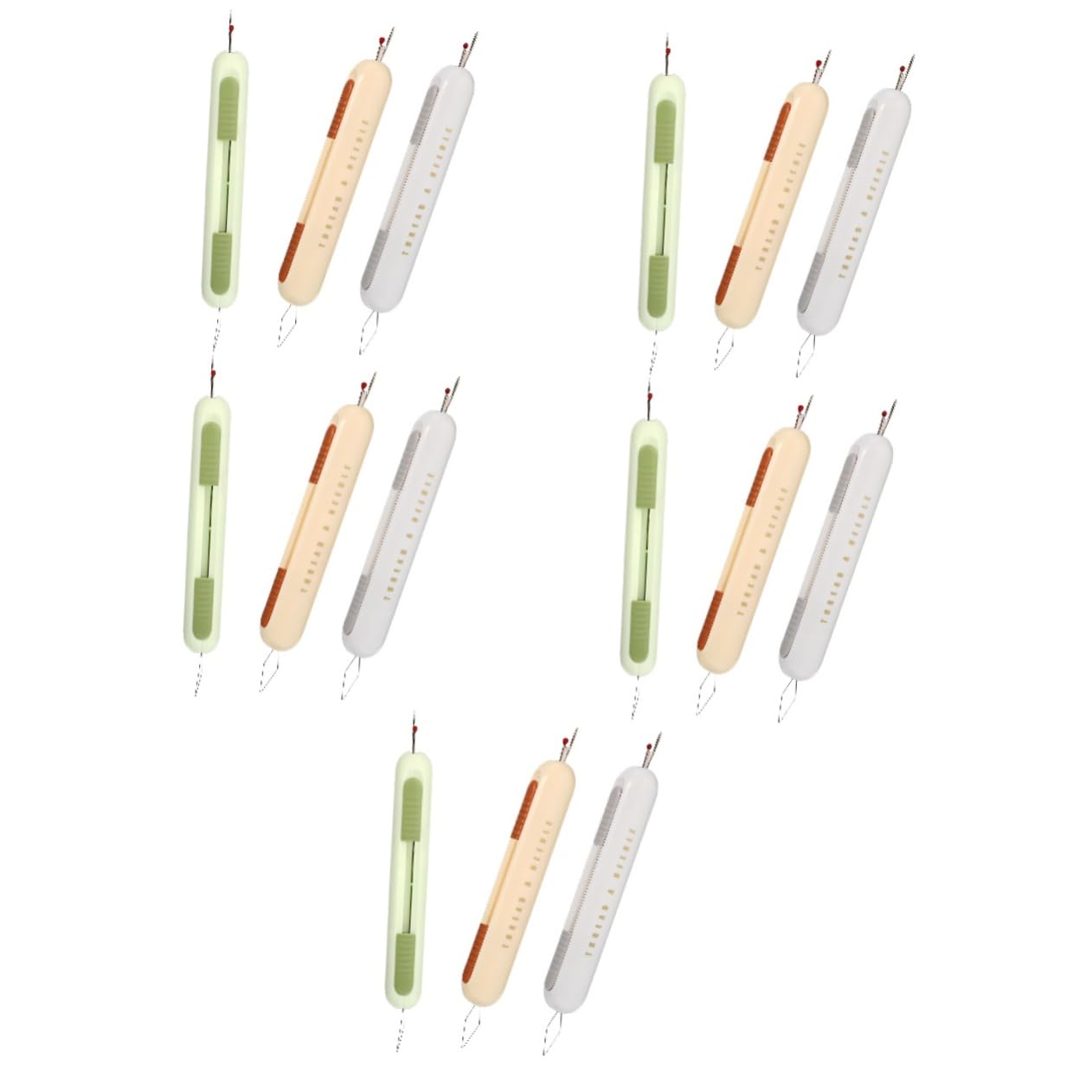 HOMSFOU 5 Set Taglia Asole Infila Ago Cucire Taglia Cuciture Squartatore Forniture di Cucito Mano Strumenti da Ricamo Dispositivo di Rimozione della Cucitura ABS 3 Pezzi * 5