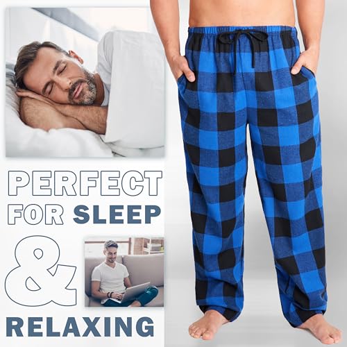 Image of Get Trend 2-Pack Pajama Pants for Men, Teens, M-3XL Lounge Bottoms for Sleepwear, Soft PJ Pants with Pockets, Gifts for Men