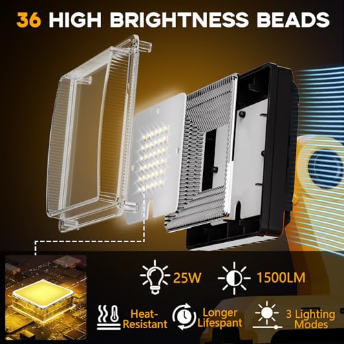 Image of 1500LM LED Work Light for Dewalt 20V Battery, 25W Portable Flood Light with USB & Type-C Ports, 90 Adjustable Angle Cordless LED Light for Emergency, Workshop, Indoor and Outdoor Use (Tool Only)