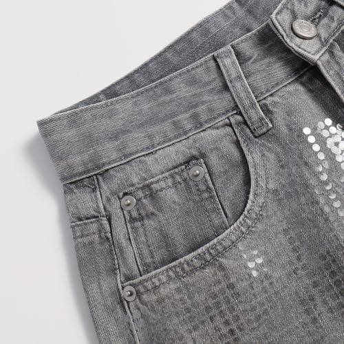 Women's High-Waisted Straight Pants Loose Stretch Lightweight Belly Fashion Jeans4