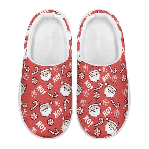 Christmas Memory Foam Home Slippers Unisex-Adult Fuzzy Flat Slides