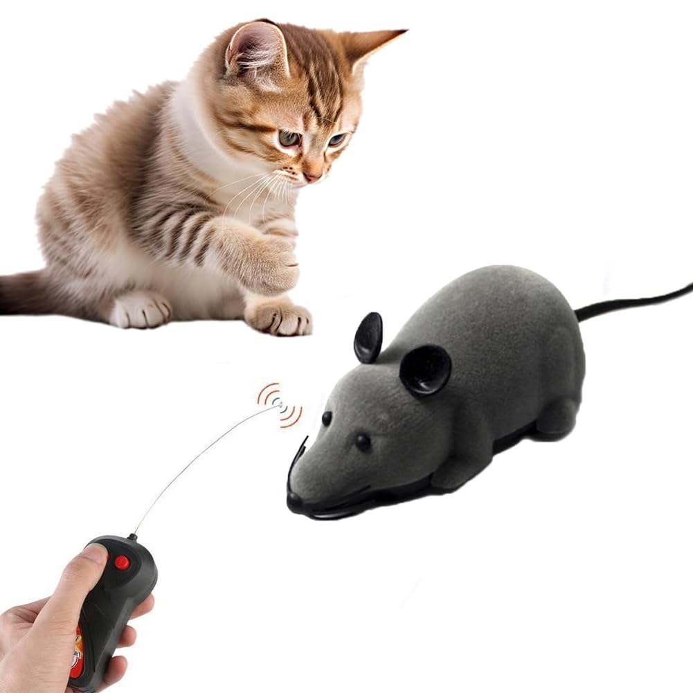 Vicketoy Remote Control Rat Toy, Fake RC Rat Toy Giant Realistic Rat Model Wireless Remote Control Mouse Toy Prank Prank Joke Tricky Toy for Halloween