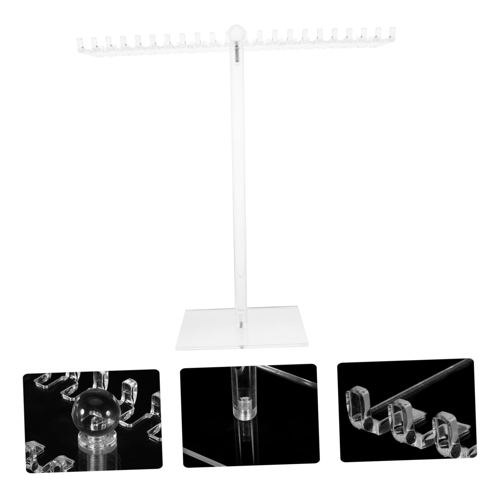 2 estantes Transparentes para Guardar Joyas, expositores para Relojes, Diademas, Collares, Pendientes, Soporte para Las Orejas, organizadores de coleteros, acrílico