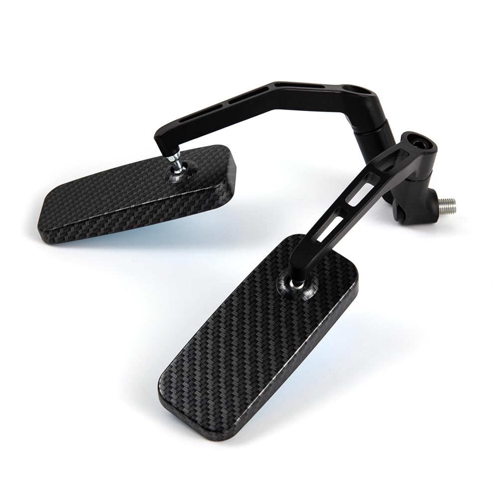 Specchietti Moto Chrome Universale CNC Alluminio 8 mm 10 mm Specchietto Retrovisore Mot(nero)