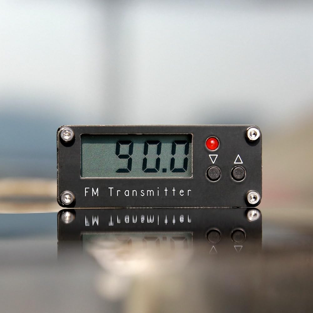 Émetteur FM 2KM 76-108Mhz Affichage Numérique Émetteur Stéréo 0,5W 500mW pour Station de Diffusion Radio avec Antenne