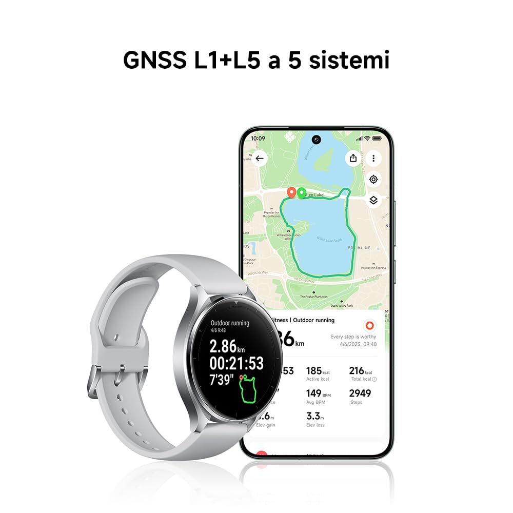 XIAOMI Watch 2, Google WearOS, 1.43" AMOLED, GPS, 5ATM, Argento