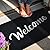 Amshem Welcome Matt Outdoor Indoor, 32"x20" 100% Waterproof Quick Dry All-Season, All-Weather Doormat, Durable Natural Rubber, Low Profile, Easy Clean Patio Porch Entryway Mat, Black White