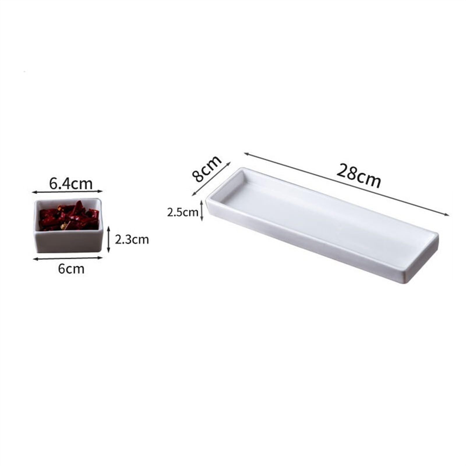Ciotoline da Snack Vassoio rettangolare in ceramica, set di quattro scomparti, combinazione di piatti for sapori, piatti for salse e snack a buffet Piatti Snack Ceramica